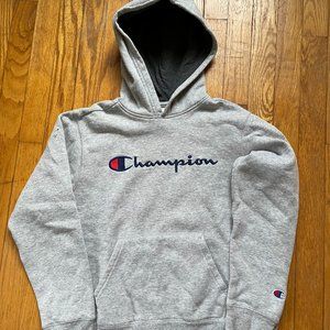 Boys Size L Grey Champion Hoodie